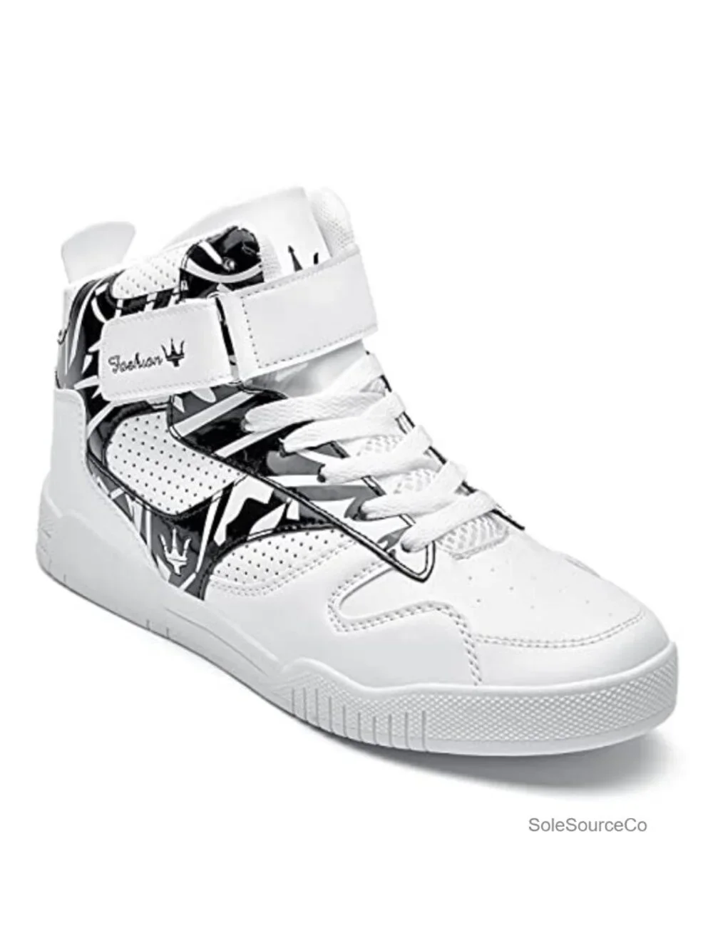 Men's High Top Leather Street Sneakers Lace-Up Breathable
